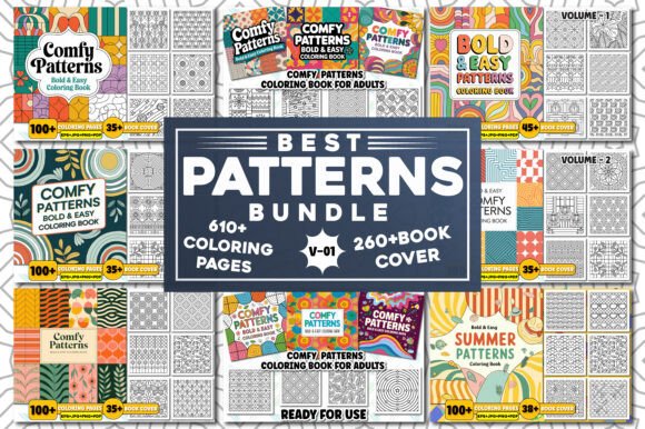 Download Comfy Patterns Coloring Book Bundle - Coloring Collection