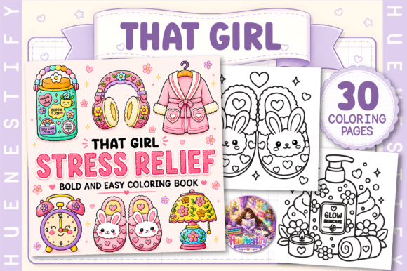 Download That Girl Stress Relief Coloring Book - Coloring Collection