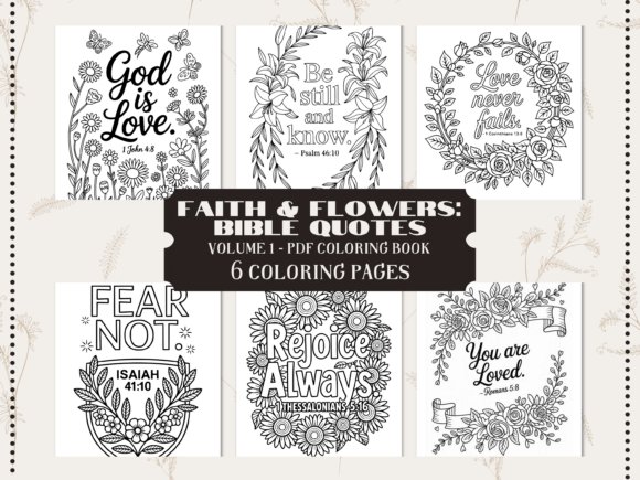 Download Floral Christian Coloring Pages - V1 - Coloring Collection