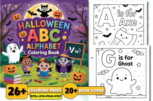 Download Halloween ABC Alphabet Coloring Book - Coloring Collection