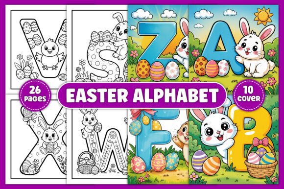 Download Easter Alphabet Coloring Pages for Kids - Coloring Collection