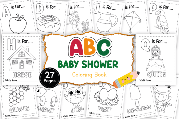 Download ABC Baby Shower Coloring Book - Coloring Collection