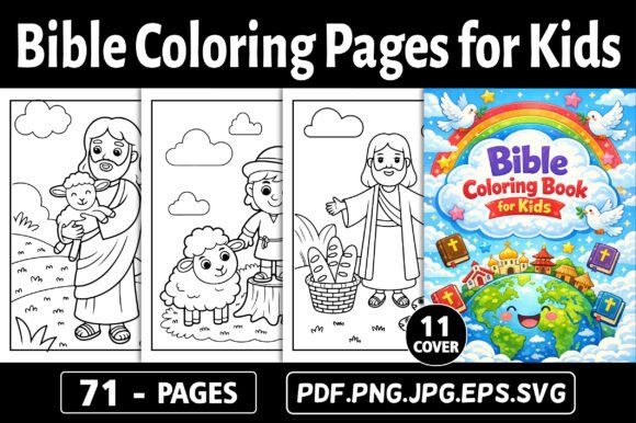 Download Bible Coloring Pages for Kids - KDP - Bible coloring pages Collection