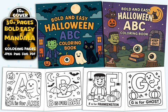 Download Halloween ABC Alphabet Coloring Book - Coloring Collection