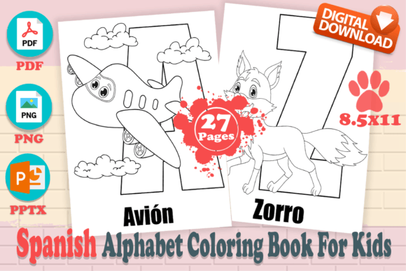 Download Spanish Alphabet Coloring Book for Kids - Coloring Collection