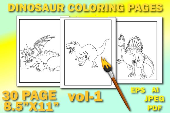 Download Dinosaur Coloring Page KDP for Kids - Coloring Collection