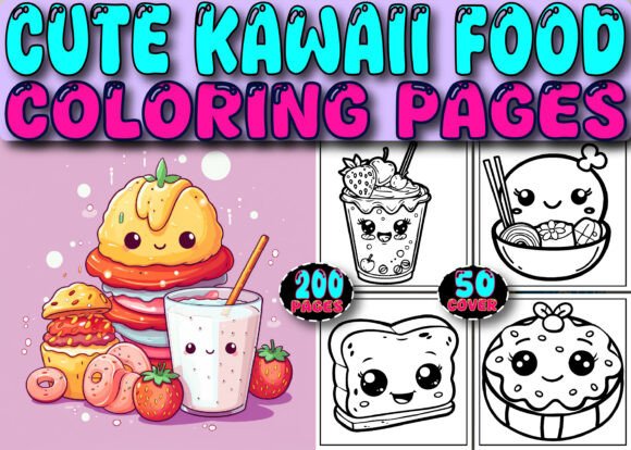 Download Cute Kawaii Food Coloring Pages for Kids - Coloring Collection