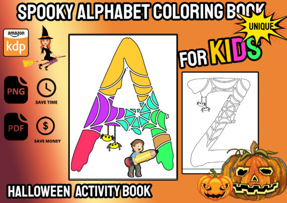 Download Spooky Alphabet Coloring Book Kdp - Coloring Collection