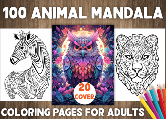 Download 100 Animal Mandala Coloring Pages - KDP - Coloring Collection