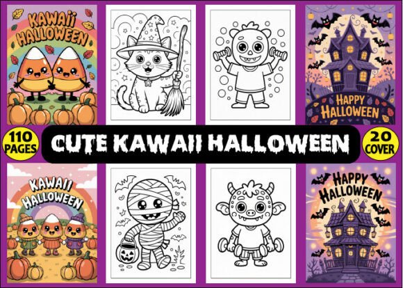 Download Cute Kawaii Halloween Coloring Pages - Coloring Collection