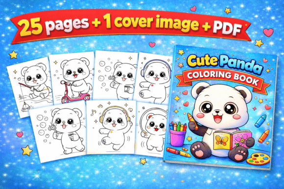 Download Cute Panda Coloring Book for Kids - Coloring Collection