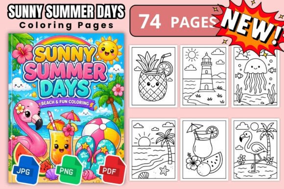 Download Sunny Summer Days Coloring Book Pages - Coloring Collection