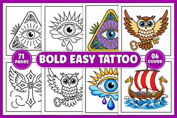 Download Bold and Easy Tattoo Coloring Pages - Coloring Collection