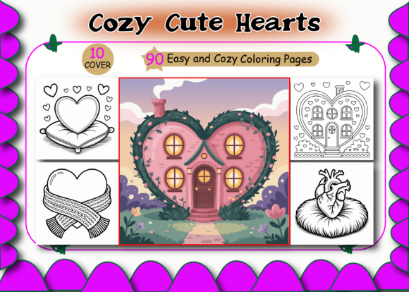 Download Easy and Cozy Cute Hearts Coloring Pages - Coloring Collection