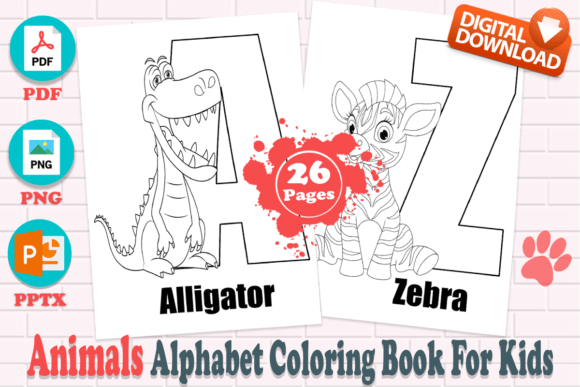 Download Animals Alphabet Coloring Book for Kids - Coloring Collection
