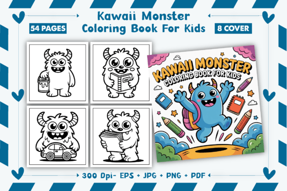Download Kawaii Monster Coloring Pages for Kids - Coloring Collection