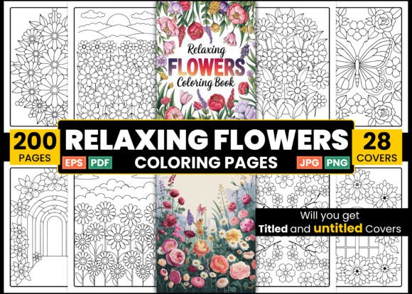 Download Relaxing Flowers Coloring Page - Coloring Collection