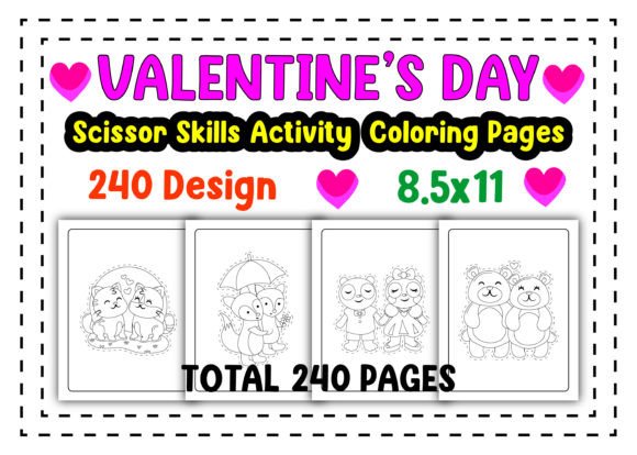 Download Valentine's Day Scissor Skills Coloring - Coloring Collection
