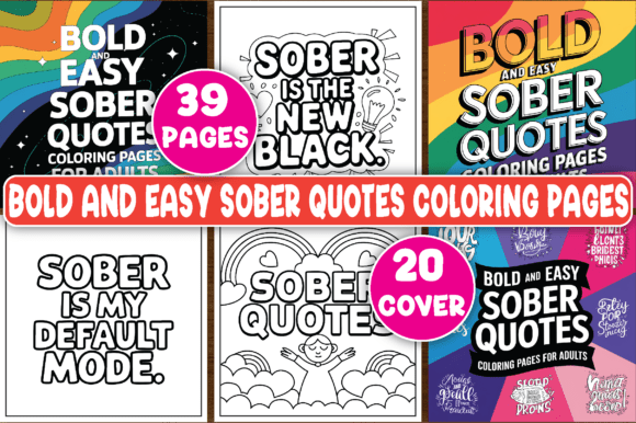 Download Bold and Easy Sober Quotes Coloring Page - Coloring Collection