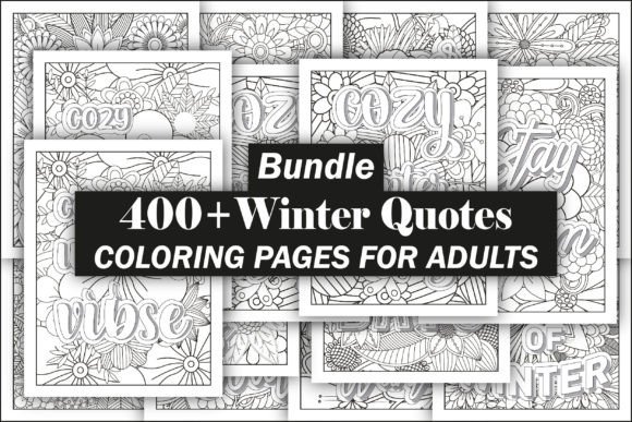 Download Winter Quotes Coloring Book Bundle - Coloring Collection