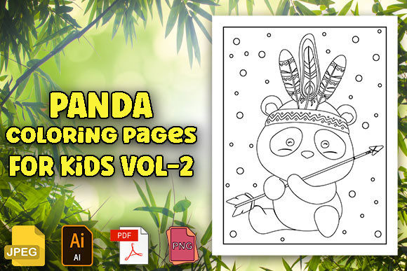 Download Panda Coloring Pages for Kids Vol  2 - Coloring Collection