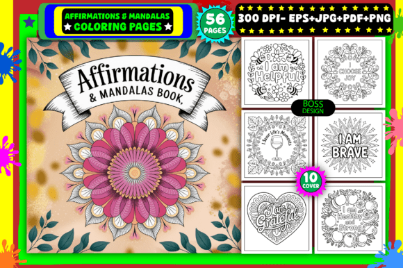 Download Affirmations &amp; Mandalas Coloring Pages - Coloring Collection