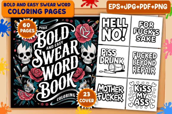 Download ADULT - Swear Word Bold and Easy Coloring Pages - Coloring Collection
