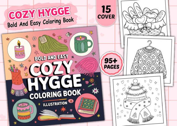 Download Cozy Hygge Bold and Easy Coloring Pages - Coloring Collection