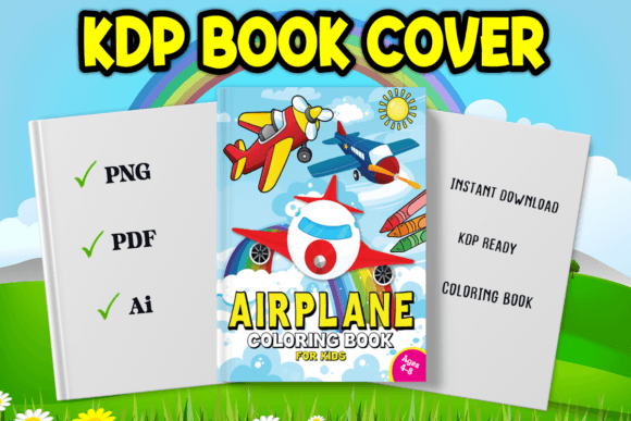 Download Airplane Coloring Book Cover for Kids - Coloring Collection