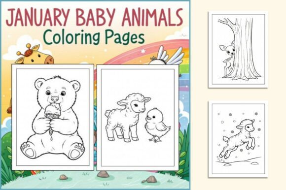 Download January Baby Animals Coloring Book - Coloring Collection