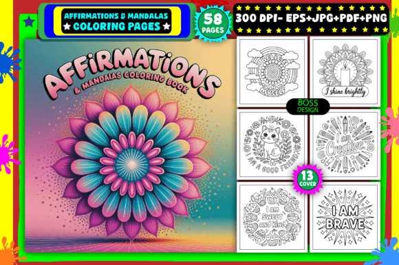 Download Affirmations &amp; Mandalas Coloring Pages - Coloring Collection