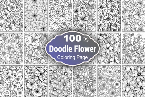 Download Doodles Flower Coloring Page - Coloring Collection
