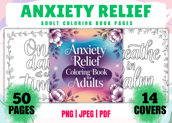 Download Anxiety Relief Typography Coloring Book - Coloring Collection
