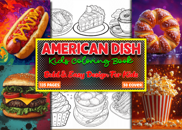 Download American Dish Coloring Pages for Kids - Coloring Collection
