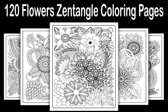 Download Flowers Zentangle Coloring Pages - Coloring Collection