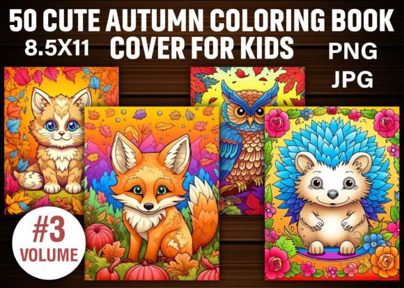Download Cute Autumn Coloring Book Cover for Kids - Coloring Collection