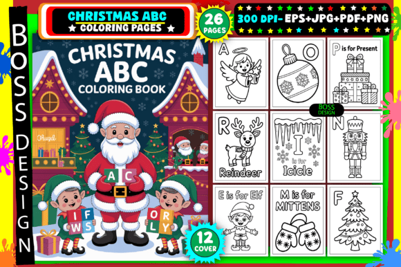Download 🎄 Christmas ABC Coloring Pages for Kids - Coloring Collection