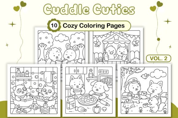 Download Cuddle Cuties Cozy Coloring Pages Vol. 2 - Coloring Collection