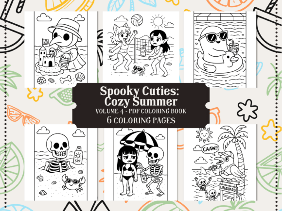 Download Spooky Cuties Cozy Summer Coloring Pages - Coloring Collection
