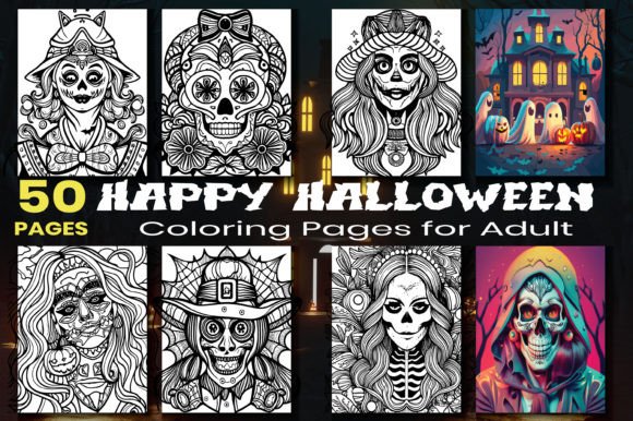 Download Happy Halloween Coloring Pages ForAdults - Coloring Collection