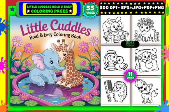 Download Little Cuddles Bold &amp; Easy Coloring Book - Coloring Collection