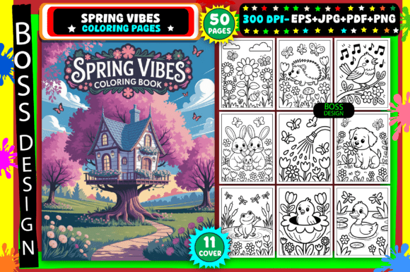 Download Spring Vibes Coloring Pages for Kids - Coloring Collection