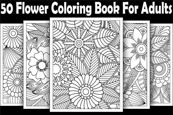 Download 50 Flower Coloring Book for Adults - Coloring Collection