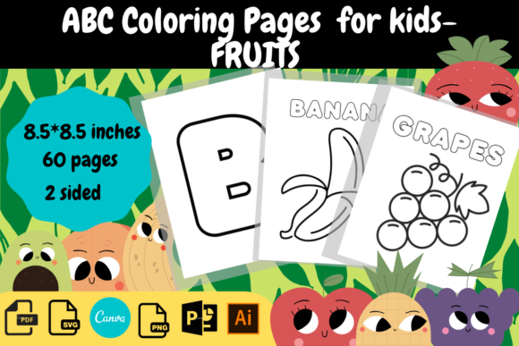 Download ABC Coloring Pages for Kids Fruits - Coloring Collection