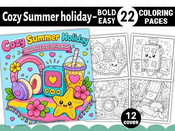 Download Cute Summer Bold and Easy Coloring Pages - Coloring Collection