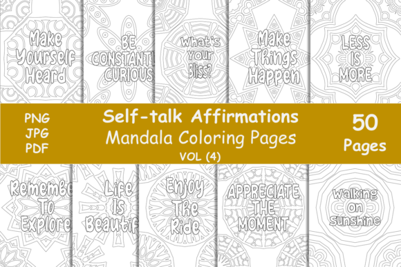 Download Affirmation Mandala Coloring Pages - Coloring Collection