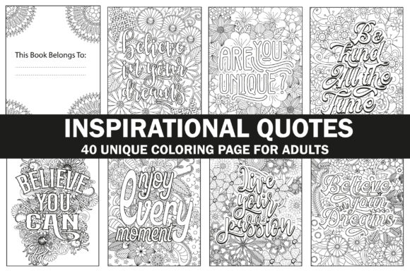 Download Inspirational Quotes Coloring Book Page - Coloring Collection