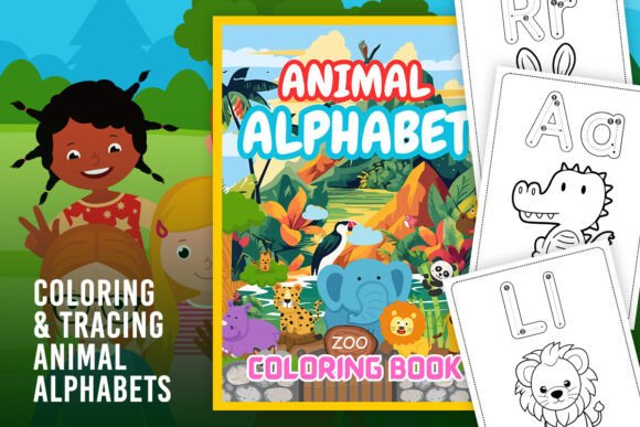 Download Coloring and Tracing Animal Alphabets - Coloring Collection