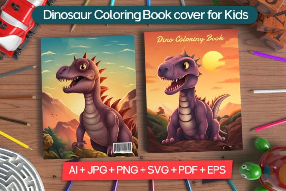 Download Dinosaur Coloring Book Cover for Kids - Coloring Collection