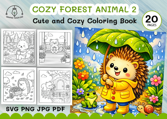 Download Cozy Forest Animals Cute Coloring Book - Coloring Collection